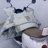雅迪电动车挡风被四季加厚加绒电瓶车防风护膝亲子款大侧翼视窗可收纳 实拍图
