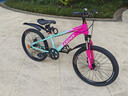 凤凰山地自行车男女变速山地车碟刹青少年儿童自行车学生单车 星际 蓝玫【单速+辐条轮】 22寸【适合130-170cm】 实拍图