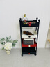 名做家用多功能移动置物架简易零食架落地一体多层厨房收纳架储物架子 黑白/五层移动零食架 实拍图