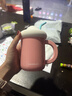 乐扣乐扣（LOCK&LOCK）陶瓷杯带盖马克杯女可爱咖啡杯早餐办公室水杯 粉色 420ml 实拍图