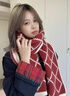 CHANEELR & KARITH围巾冬季女2025新款围脖加厚保暖披肩送女生老婆轻奢生日新年礼物 轻奢时尚百搭ck风【黑配卡其】 实拍图