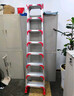 奥质梯子家用折叠人字梯加厚铝合金登高爬梯工程双侧多功能步梯合梯 加固加强版（九步）2.25米高 实拍图