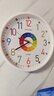 康巴丝客厅家用挂钟石英钟表挂墙早教儿童学习挂钟 7866白色30cm 实拍图