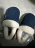 牧童儿童棉拖鞋男冬加绒保暖家居鞋室内软底亲子包跟棉鞋女 浆果蓝220 实拍图