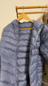鸭鸭（YAYA）佟丽娅同款轻薄羽绒服女新款秋冬季休闲短款连帽保暖轻便韩版外套 雾霾蓝 M 实拍图