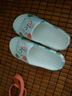百慕倾臣静音拖鞋女士夏季卡通百搭踩屎感居家居外穿浴室防滑按摩底凉鞋男 白色【nice】 38-39 适合37-38（内长245MM） 实拍图