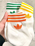 adidas经典舒适三条纹短筒及踝袜子男女阿迪达斯官方三叶草 白色/橙黄/深黄/绿色 4346 实拍图