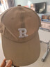 【热巴同款】加大棒球帽帽子男女大头围显脸小春夏字母百搭棒球帽 刺绣款-卡其 实拍图