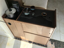 木马人移动茶桌家用小茶台竹木茶车茶几茶具套装自动烧水壶一体茶水柜 【乌金石面板】茶色-80长单抽单门+防烫自动电器+茶具 实拍图