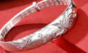 中国珠宝生日礼物送女友银手镯女银饰999足银镯子送妈妈丈母娘 实拍图