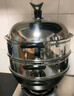 中轶（INYI）大炒锅加深无涂层铸铁锅生铁锅蒸炖锅炒菜锅燃气电磁灶通用大容量  38cm套装【二层蒸笼】 38cm 实拍图