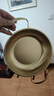 【韩剧同款】加厚不锈钢干锅海鲜锅火锅金色平底浅锅双耳锅泡面锅 迷你款17cm【金色】双柄汤锅 实拍图