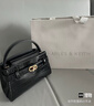 CHARLES&KEITH鳄鱼纹凯莉包手提斜挎婚包包女包生日礼物CK2-50270880-1 Black黑色 S 实拍图