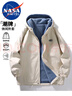 NASA MARVEL棉衣男棉服男冬季外套面包服羊羔绒连帽潮牌加绒加厚百搭情侣装 实拍图