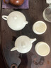 钰铨龙门 白瓷茶壶 中国白羊脂玉瓷素烧西施壶纯手工陶瓷高端泡茶壶礼盒装 羊脂玉瓷飞扬壶（约270ml) 实拍图