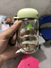 绿珠摇摇杯tritan水杯随手杯冲调杯韩版360ml绿 实拍图