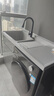 赛诺纳美太空铝洗衣机柜小户型切角阳台滚筒带搓衣板洗手洗脸池浴室柜组合 【加厚铝材】1.3M-灰色台面【发左盆-右盆备注】 实拍图