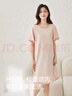 顶瓜瓜睡裙女纯棉春夏舒适短袖可外穿睡衣家居服女23337 欲晚桔 160  实拍图