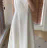 Mandy Zhang白月光裙钉珠白色连衣裙女气质订婚轻礼服长款背心裙子 月光女神 S 晒单实拍图
