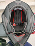 坦克摩托车头盔T127全盔国潮安全帽3C机车双镜片电动车防风男女 刀锋红【透明镜片+镀银镜片+头套+尾翼】 XXL（适合头围58-59cm） 实拍图