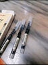 得力（deli）直液笔速干笔 0.5mm全针管中性笔 彩透高颜值学生刷题笔水笔走珠笔 黑色5支/盒 SF353 实拍图
