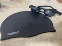 Keep泳镜防水防雾男士高清游泳镜专业女士潜水泳镜泳帽套装870曜石黑 实拍图