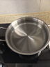 铿锵316不锈钢煎锅双耳平底锅不粘锅大号烤肉盘海鲜烙饼生煎包专用锅 24CM【316不锈钢0涂层】有盖 实拍图