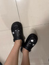 俞兆林（YUZHAOLIN）洞洞鞋女沙滩鞋凉拖鞋厚底增高外穿拖鞋 YF419 黑色 39/40 实拍图