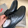 红蜻蜓25秋季商务休闲系带牛皮鞋男手抓皱纹正装德比婚鞋WTA35345黑色44 实拍图