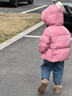 G.duck小黄鸭女童羽绒服冬季新款洋气宝宝冬装儿童加厚冬款短款棉服外套 粉红色 120 码建议身高110-120cm 实拍图