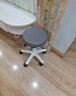 美容院凳子滑轮旋转升降圆凳化妆梳妆凳美发美甲理发椅吧凳大工椅 深灰色29cm座面可升降38cm-48cm 实拍图