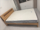 源氏木语全实木床北欧风小户型卧室家具橡木床现代简约主卧1.5m1.8m双人床 原木色低铺夜光床斜靠版【橡木】 1350mm*2000mm  框架结构 实拍图