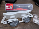 李宁LI-NING泳镜防水防雾男女高清游泳眼镜平光游泳镜LNJT224-6极光白 实拍图