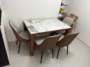 顾家家居（KUKA） 顾家木艺 实木岩板餐桌现代简约胡桃木长方形岩板餐桌椅PT8030T 1.2M餐桌+20Y-A四椅 （胡桃木） 实拍图
