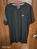 乔丹短袖速干t恤男士冰丝上衣夏季圆领运动衫透气服 黑灰 XL 实拍图