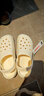 名创优品（MINISO）洞洞鞋男女夏季外穿沙滩凉鞋防滑厚底踩屎感包头凉拖鞋白色40-41 实拍图