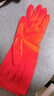 雅高加绒乳胶手套2双装均码38cm加长手套家务厨房防水耐用耐磨加厚 实拍图