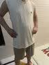 猫人睡衣男士冰丝凉感夏季背心无袖薄款夏天大码家居服套装 白色【冰丝凉感】 L 【建议100-120斤】 实拍图