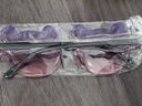 新款萌可爱圆框小熊儿童太阳镜夏款遮阳眼镜潮流渐变色宝宝墨镜 上紫下粉 实拍图