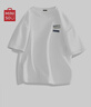 名创优品（MINISO）短袖男纯棉休闲宽松夏季圆领百搭青少年潮流半袖t恤 白 XL 实拍图