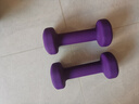 PROIRON普力艾 浸塑哑铃女士家用纯铁小哑铃儿童初学者健身 紫色1.5kg*2 实拍图