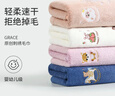 洁丽雅（Grace）毛巾3条 A类柔软洗脸洗澡加大加厚家用吸水男女情侣刺绣大面巾 实拍图