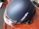 野马（YEMA）3c认证新国标A类365S电动车头盔男女加大码大号大头围冬季四季通用摩托车安全帽 皮亚蓝配透明长镜 实拍图