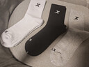 特步袜子男防滑减震跑步袜吸汗透气中筒款专业运动男袜抗菌防臭耐磨 黑白灰【升级款防滑跑步袜】3双 均码 实拍图