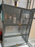 帅仕（shuaishi）厨房用具置物架落地多层餐边柜收纳碗柜家用橱柜微波炉烤箱储物柜 【加高加厚】灰4层80长42深丨双线孔可通电丨一体侧板 实拍图