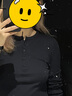 优衣库女装罗纹亨利领T恤/长袖修身短款内搭打底25新款479591 09 黑色 XS /150/76A 实拍图