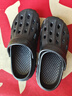 利达妮（TZLDN）轮胎洞洞鞋男士夏季厚底增高防滑防臭沙滩凉鞋eva包头拖鞋男外穿 曜石黑 【时尚轮胎底】 40-41 【适合39-40】 实拍图