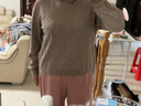 优衣库女装可机洗纽花针织连帽套头衫478871 33 卡其色 3XL /170/108 实拍图