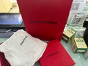 菲拉格慕（Ferragamo）腰带男士商务双面板扣皮带牛皮 3.5CM宽 圣诞礼物 送男友礼盒装 675542 714423 黑蓝荔枝纹-金扣 实拍图