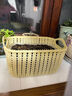 女士包包花篮仿藤编桌面收纳篮衣物厨房零食收纳筐 2个装【手提藤编篮】 实拍图
